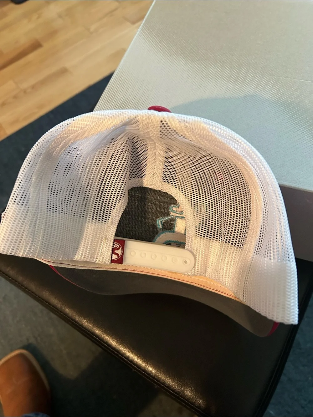 Magenta Trucker Hat with White Mesh